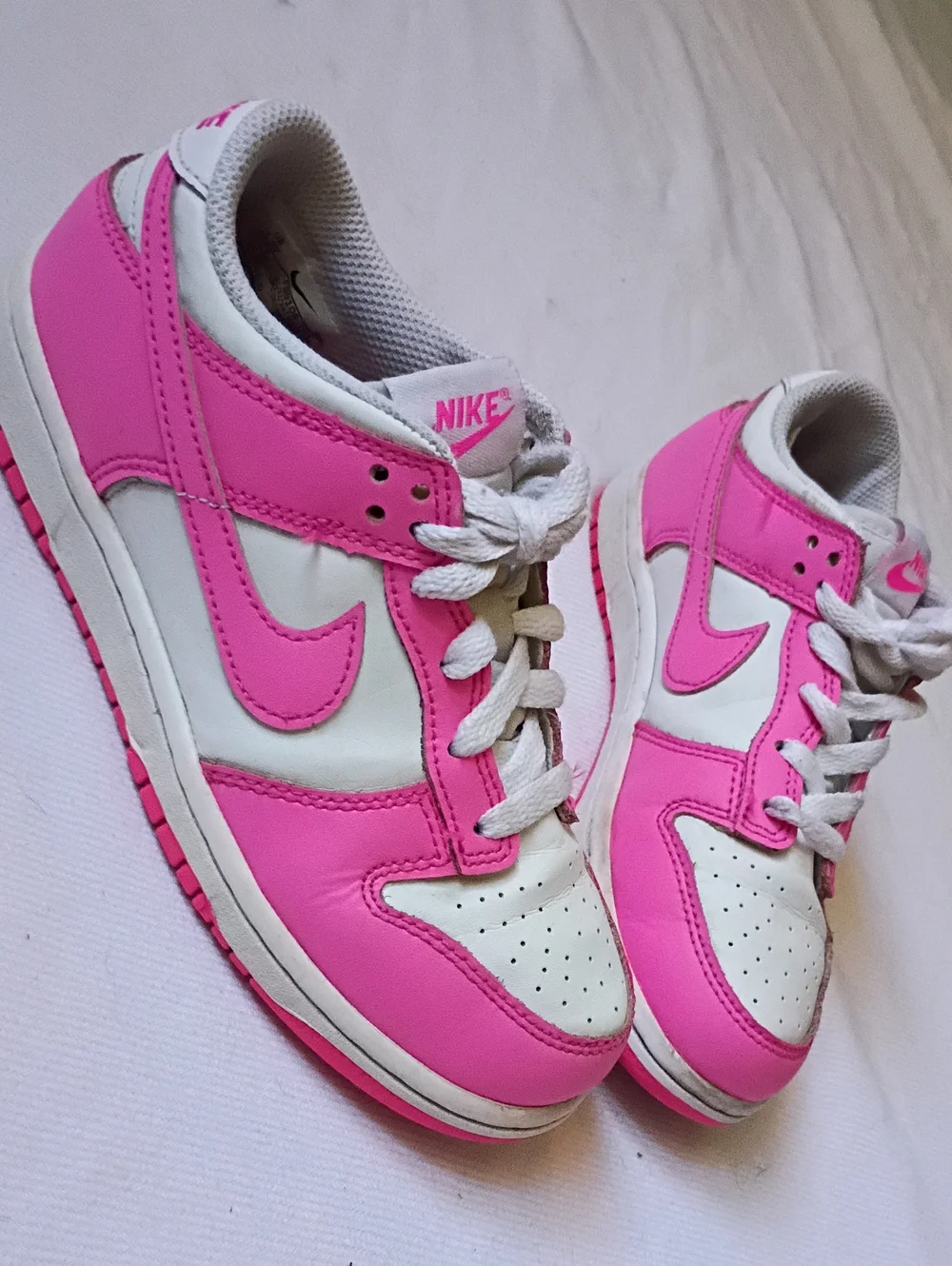 Nike Kids' Pink and White Low-Top Sneakers